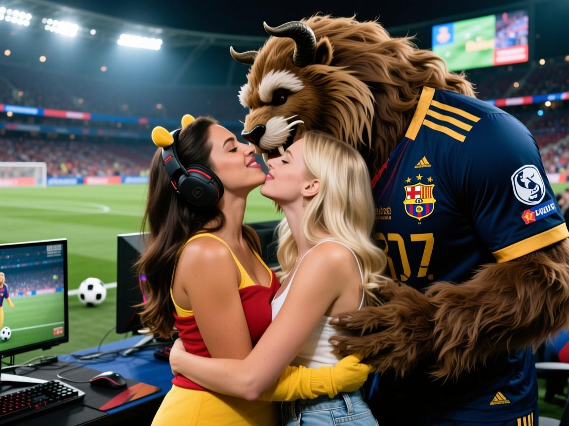 美女和野兽？维尼修斯和白人女友拥吻秀恩爱，网友：咋下得去嘴