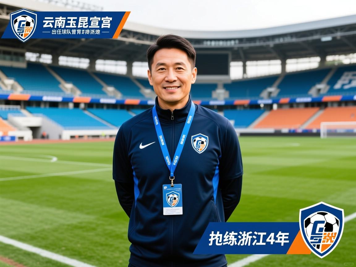 云南玉昆官宣乔迪出任球队主教练曾执教浙江4年